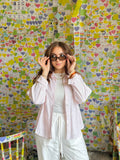 Stripes Floral Oversized Shirt