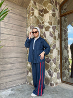 Cherry Trims Denim Pants