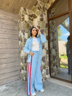 Cherry Trims Denim Pants