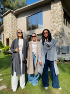 Scratched Foulard Coat