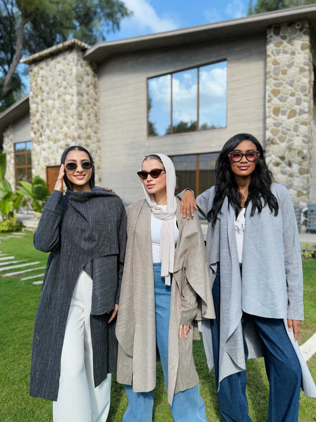 Scratched Foulard Coat