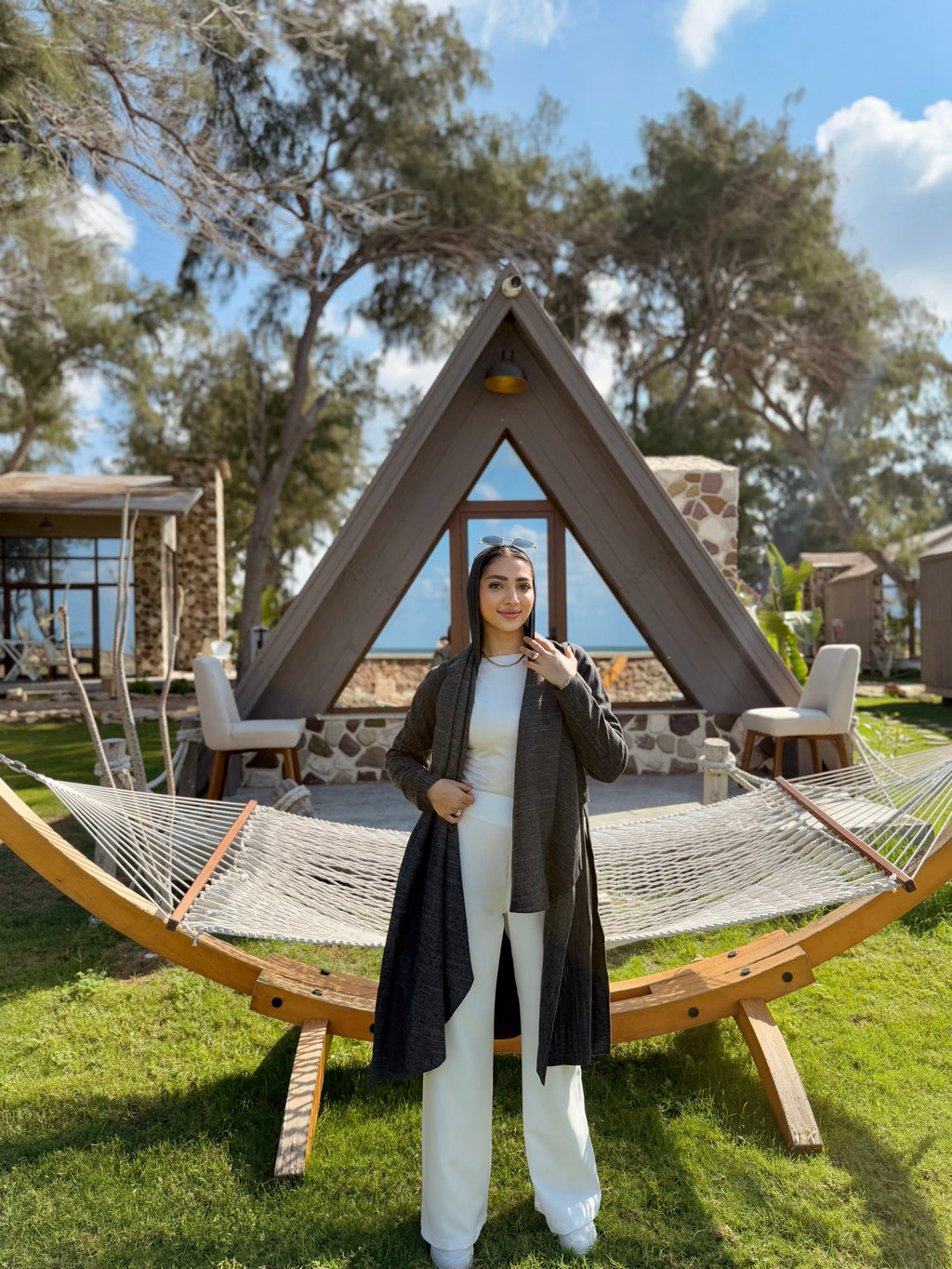 Scratched Foulard Coat