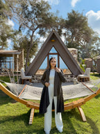 Scratched Foulard Coat