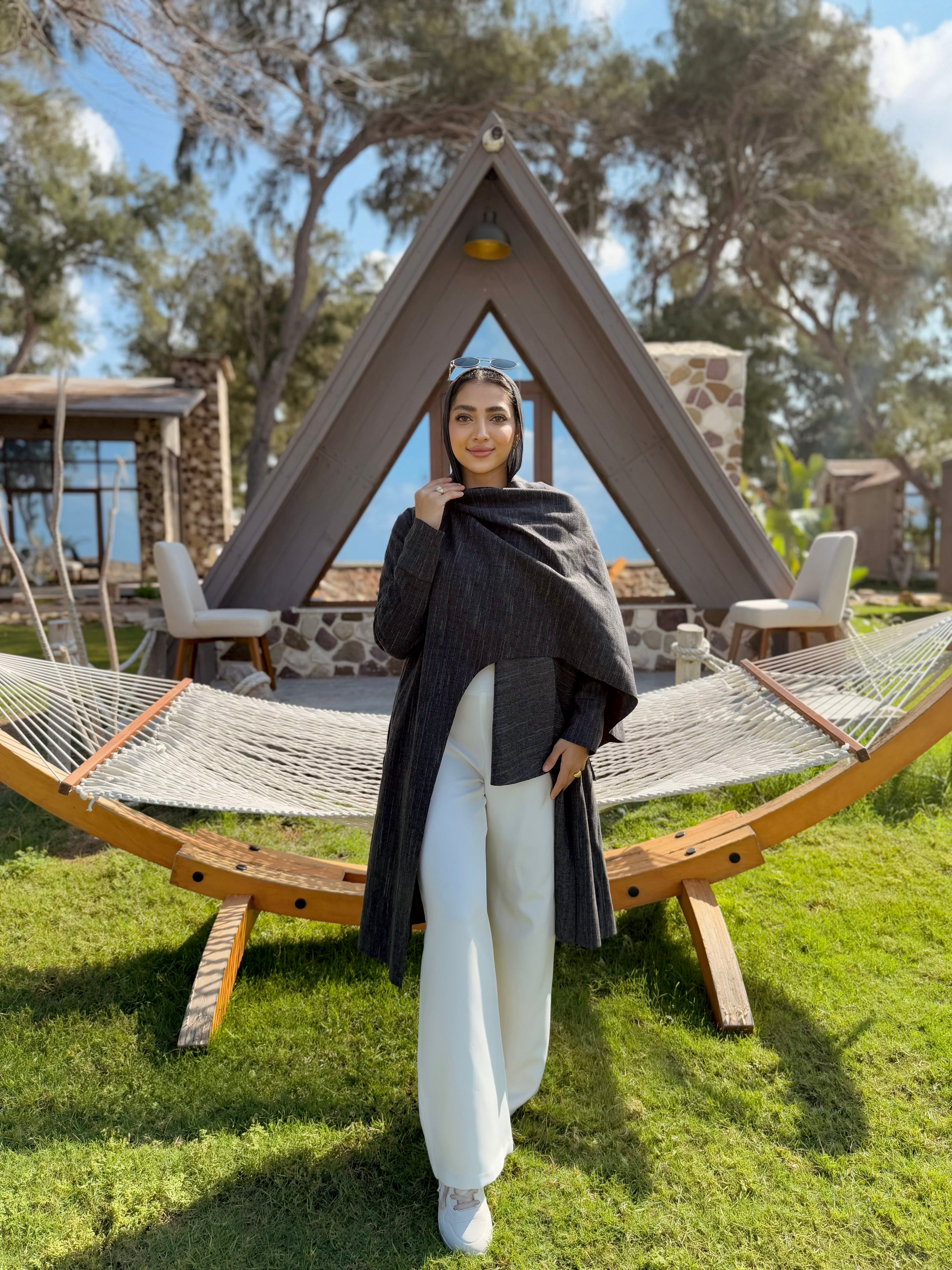 Scratched Foulard Coat