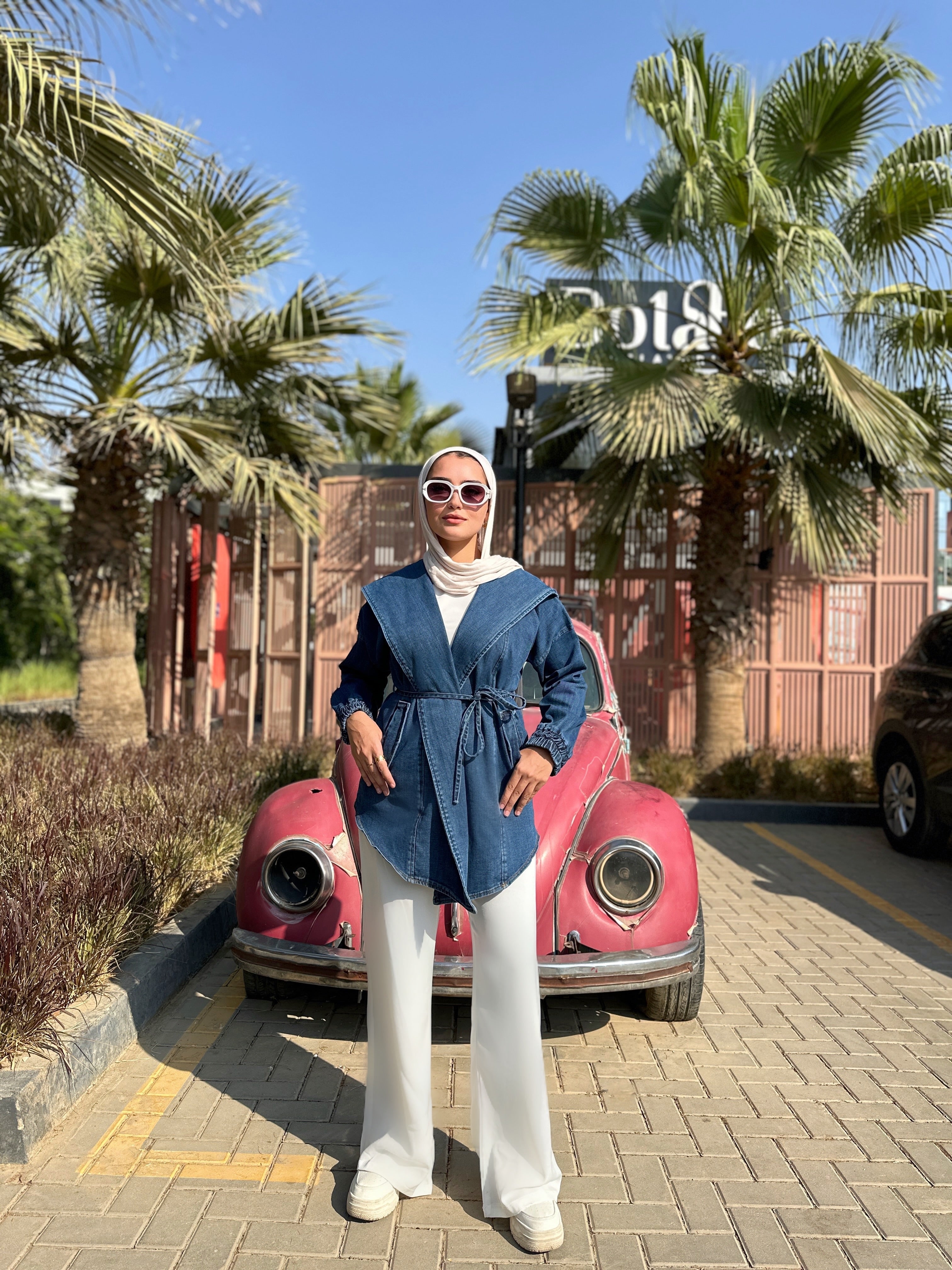 Hooded Denim Coat
