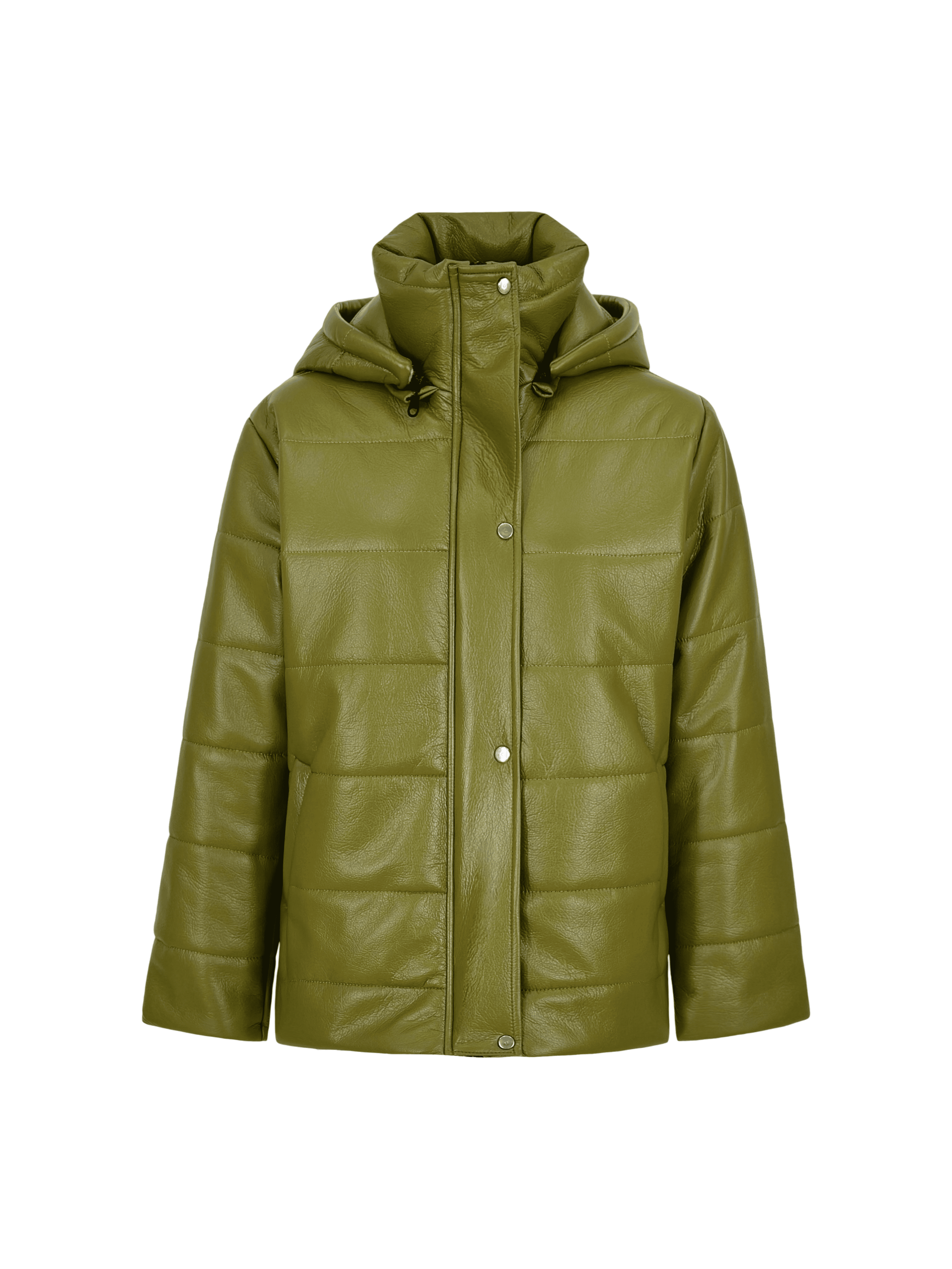 Leather Puffed Jacket