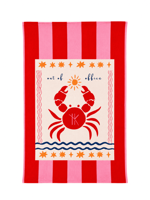 MicroFiber Towel Summer Crab