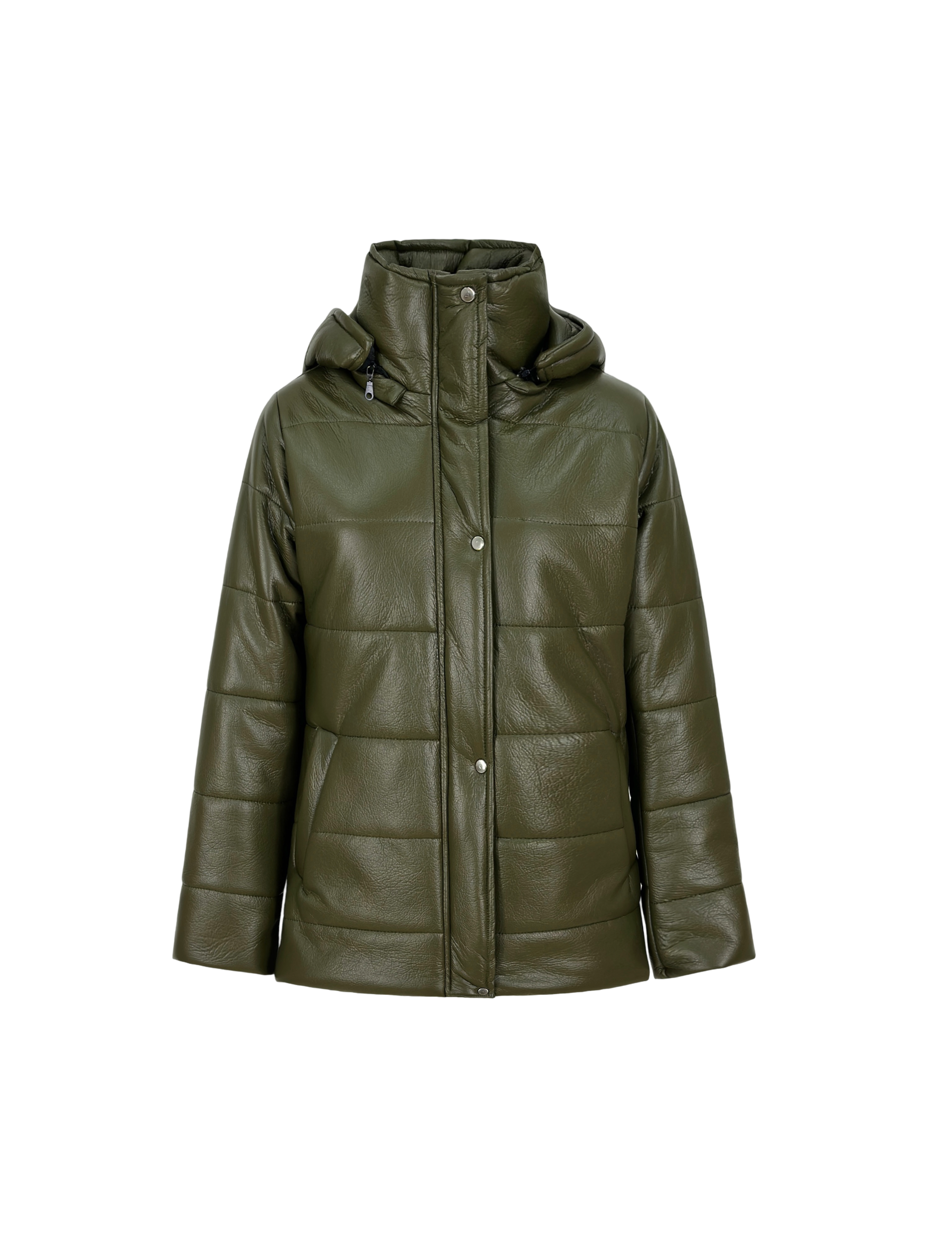 Leather Puffed Jacket
