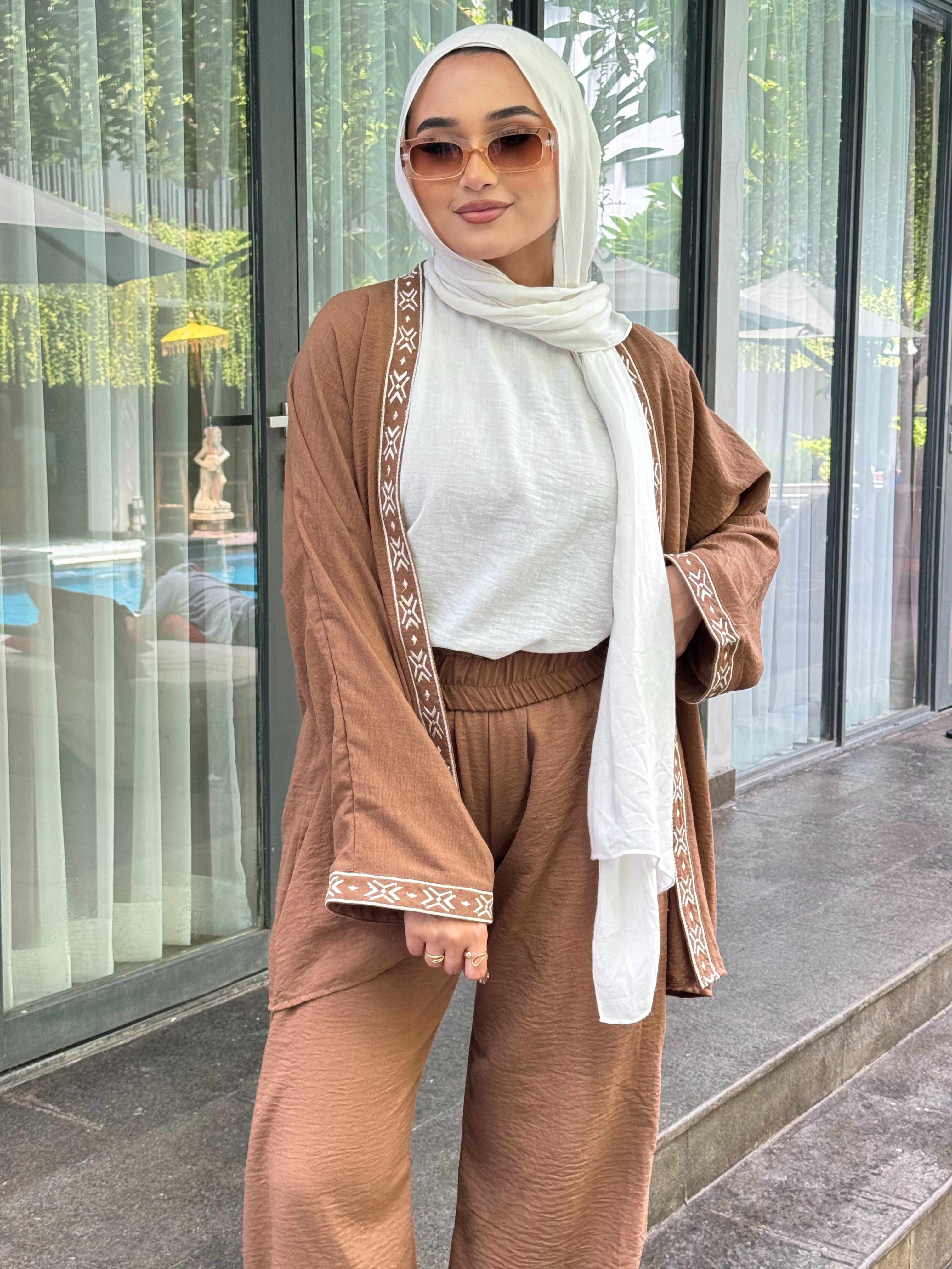 Embroidered Boho Set Kimono
