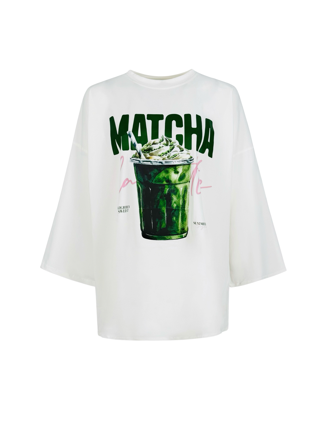 Cream Matcha Long T-Shirt
