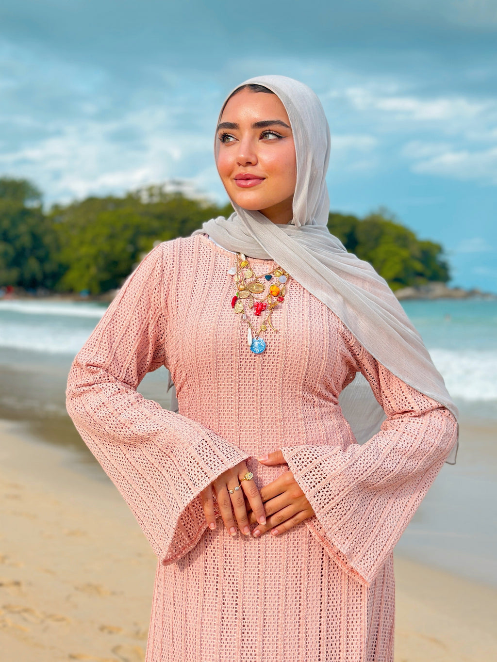 Mesh Tropical Dress