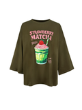 Strawberry Matcha Long T-Shirt