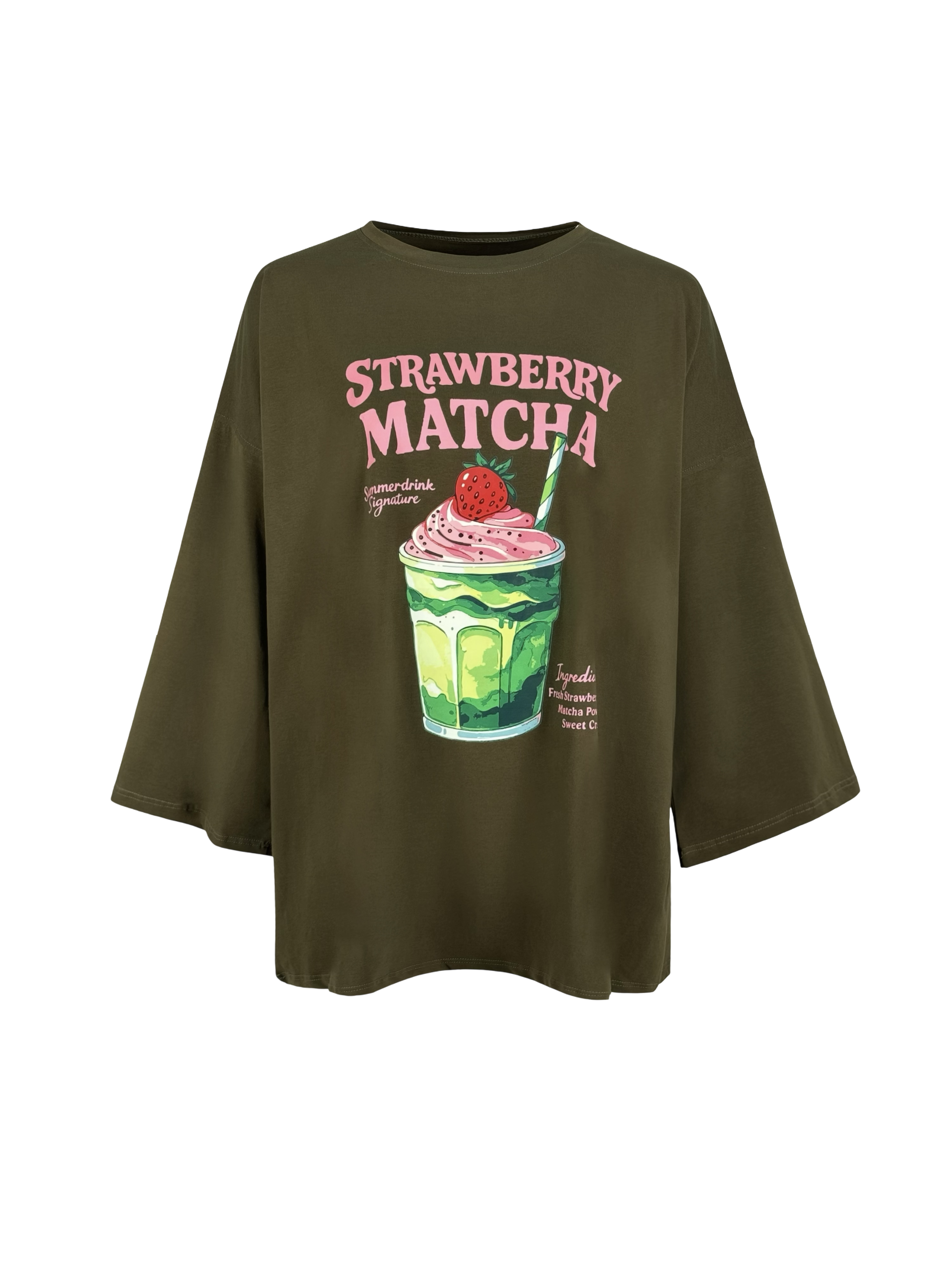Strawberry Matcha Long T-Shirt