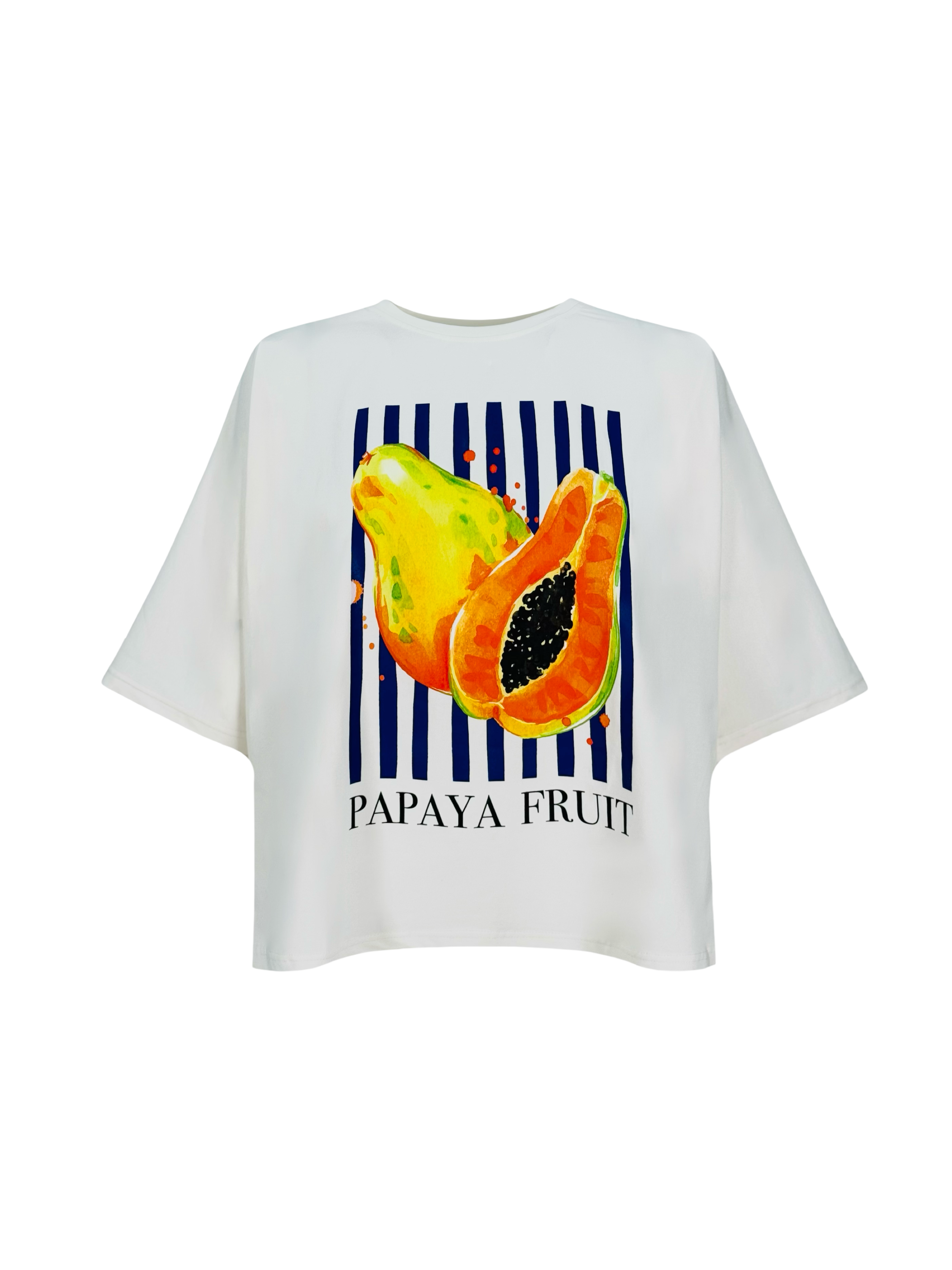 Papaya Cream Half T-Shirt