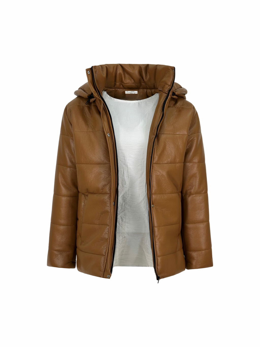 Leather Puffed Jacket