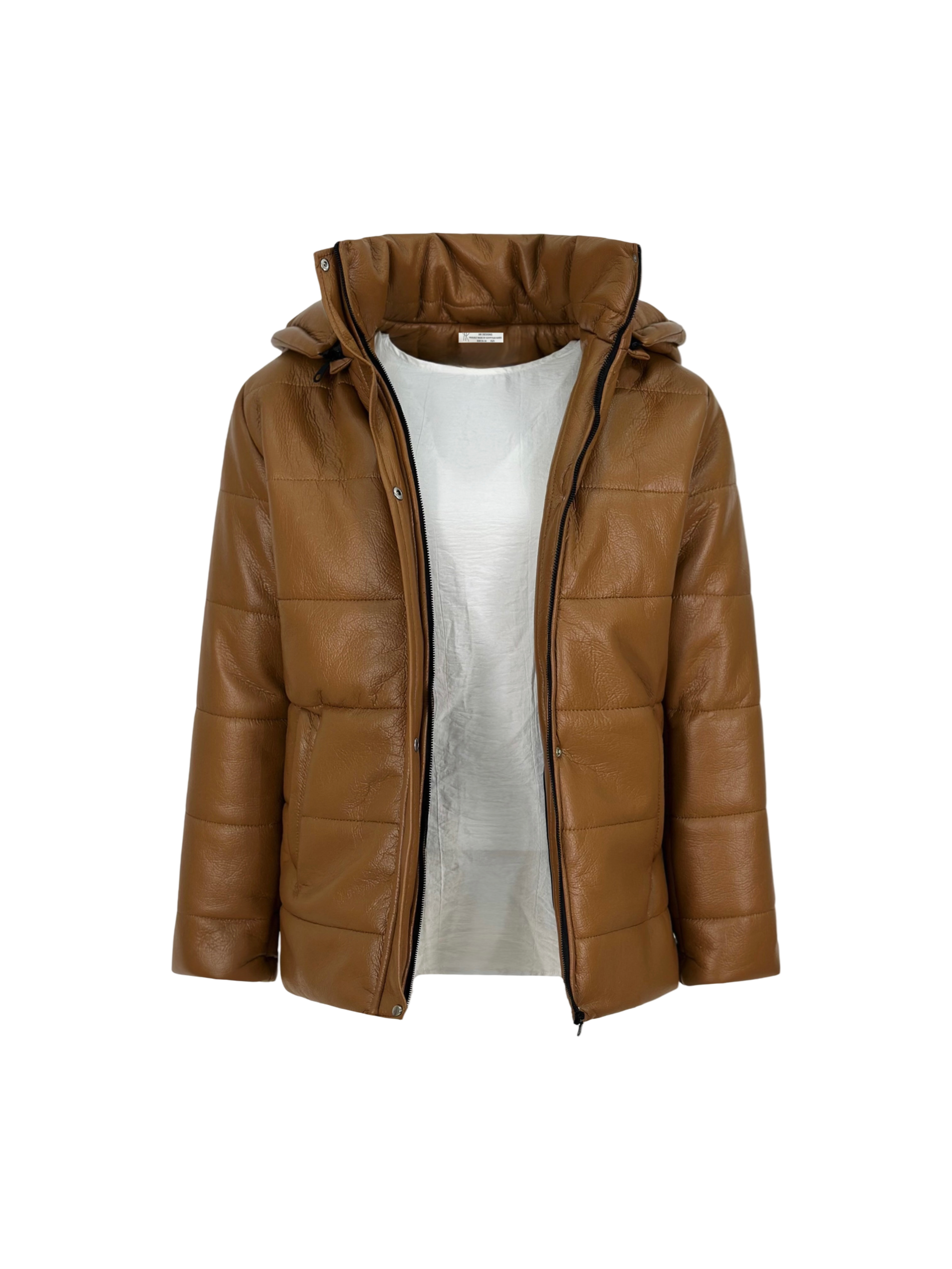 Leather Puffed Jacket