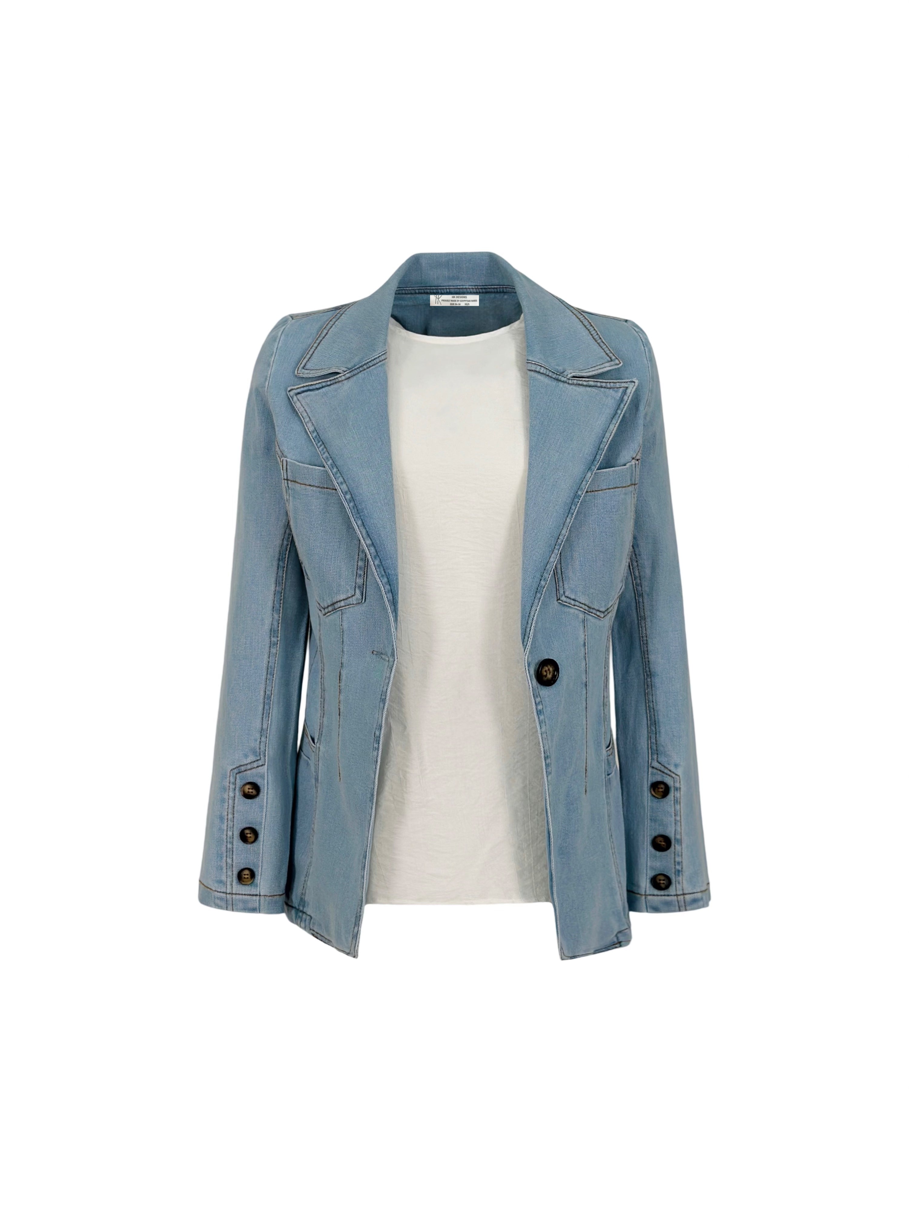 Lets Make it Formal Denim Blazer Ice