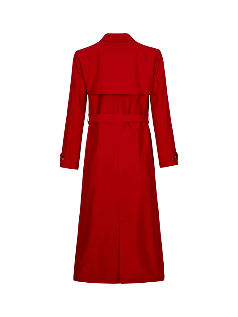 Dancing In The Rain Trench Coat Cherry