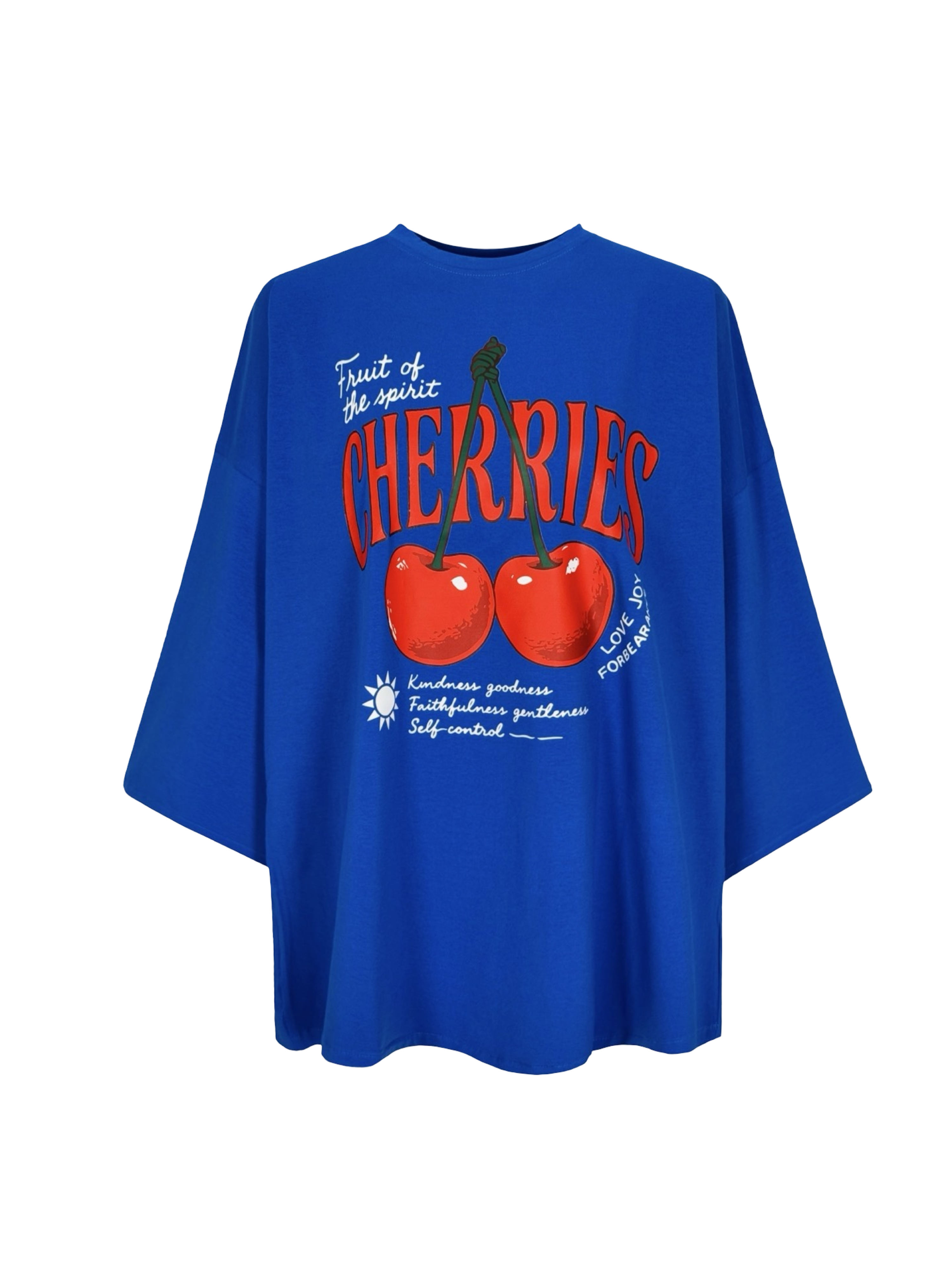 Blue Cherries Long T-Shirt
