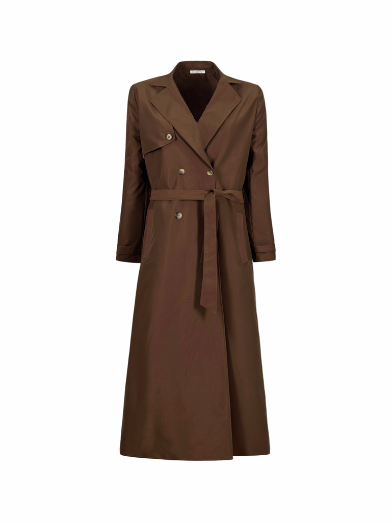 Dancing In The Rain Trench Coat Choco