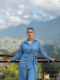 Light Wrap it Denim Set Shirt