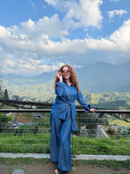 Light Wrap it Denim Set Shirt