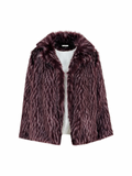 Crimson Mist Faux Fur Coat