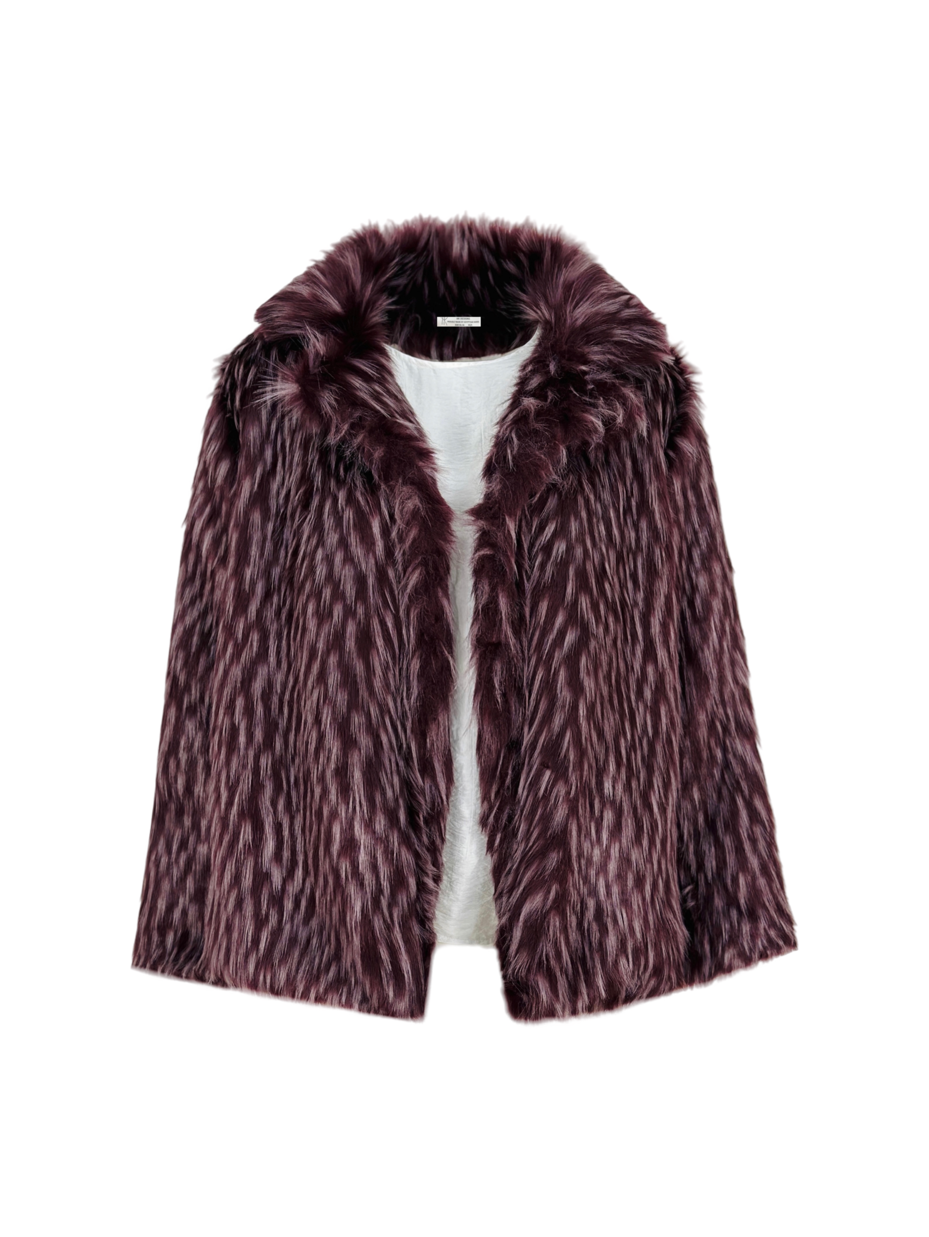 Crimson Mist Faux Fur Coat