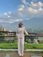 Linen Stripes Snatched Set Pants