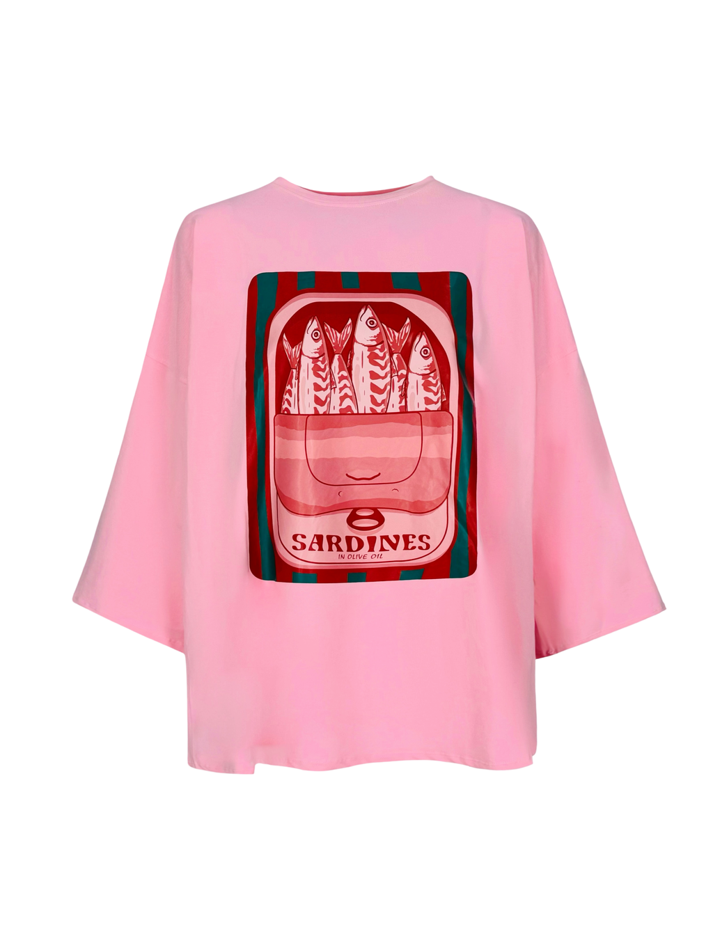 Pink Sardines Long T-Shirt