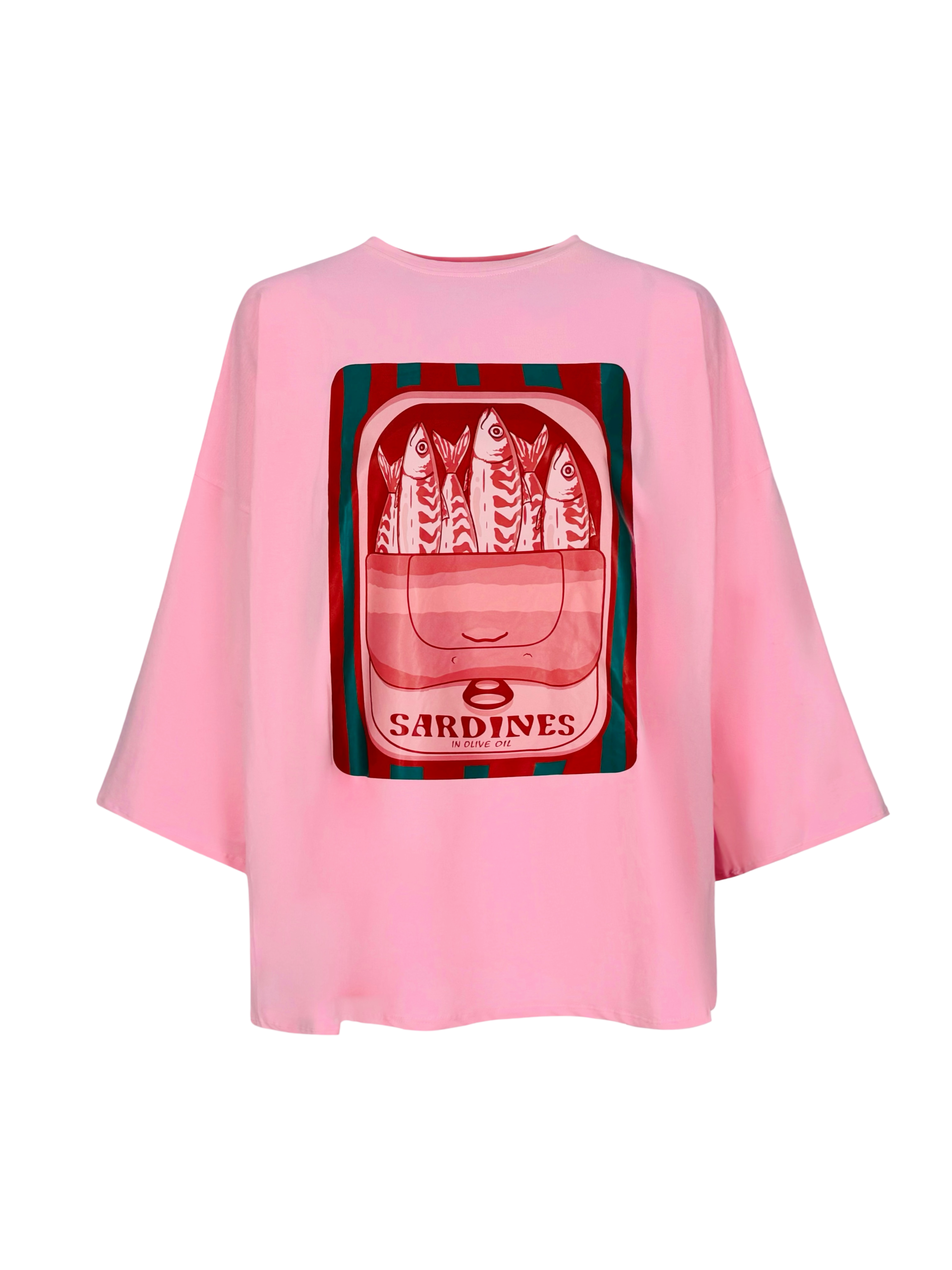 Pink Sardines Long T-Shirt