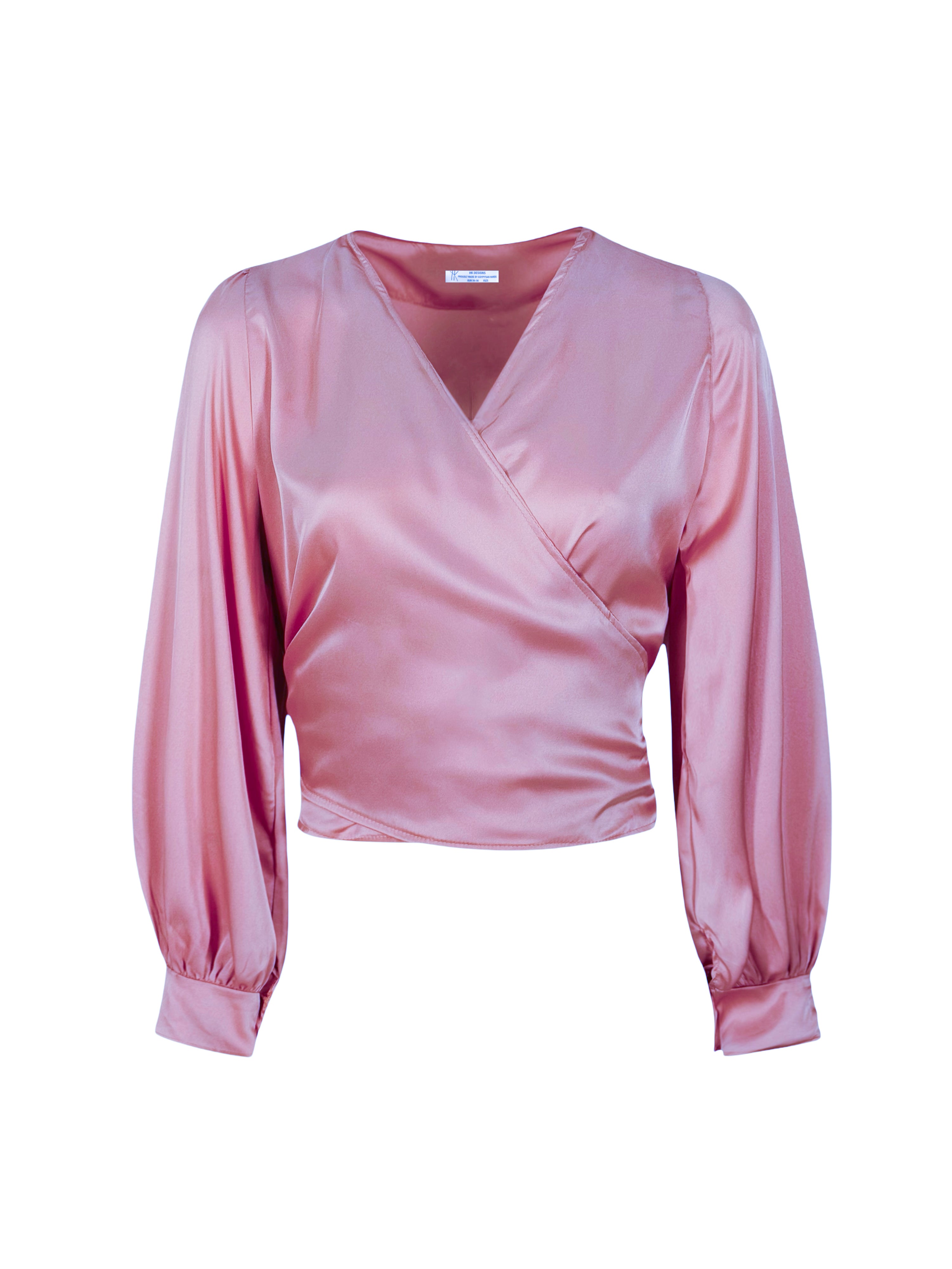 Cropped Wrap Silky Top