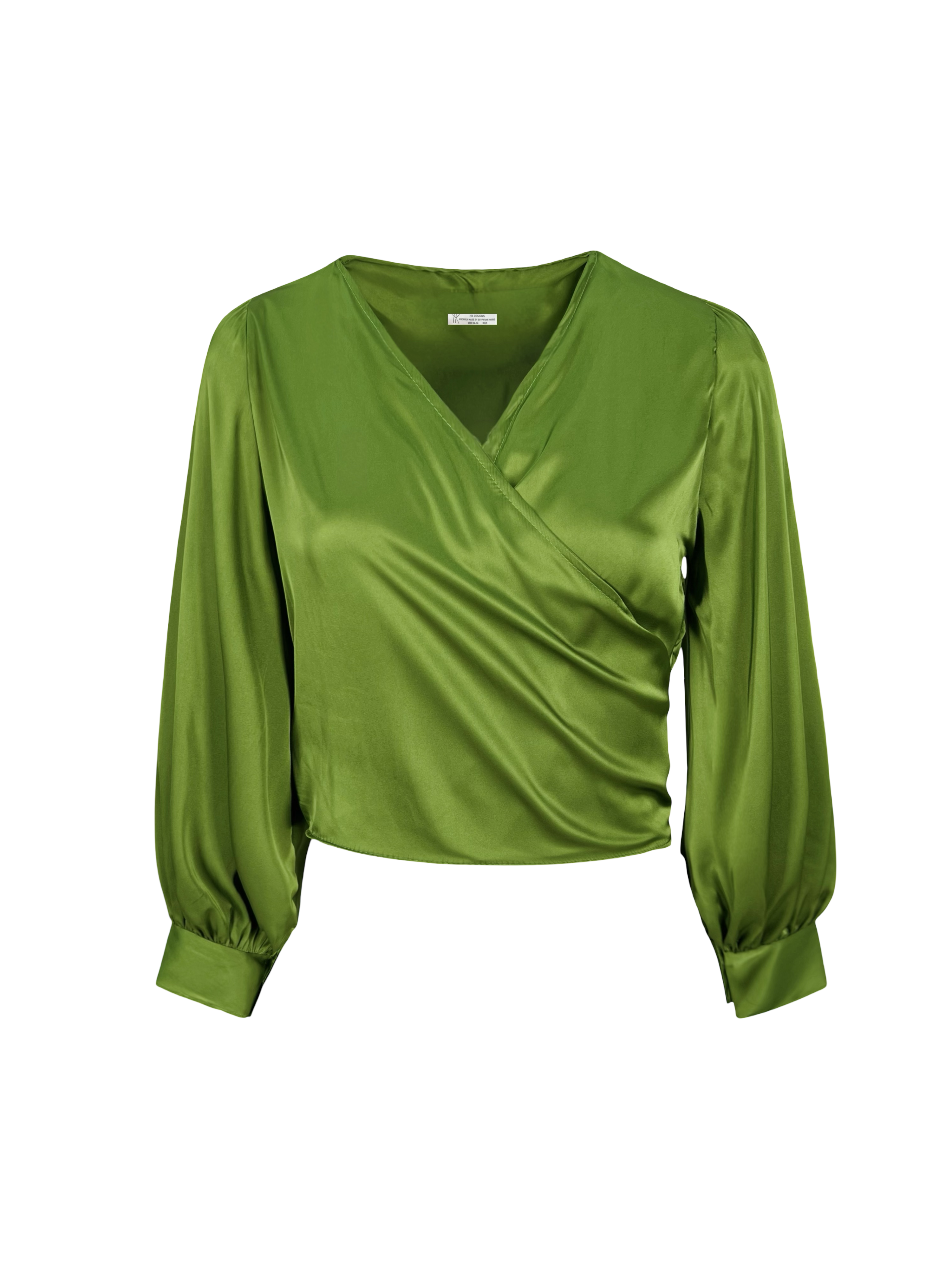 Cropped Wrap Silky Top