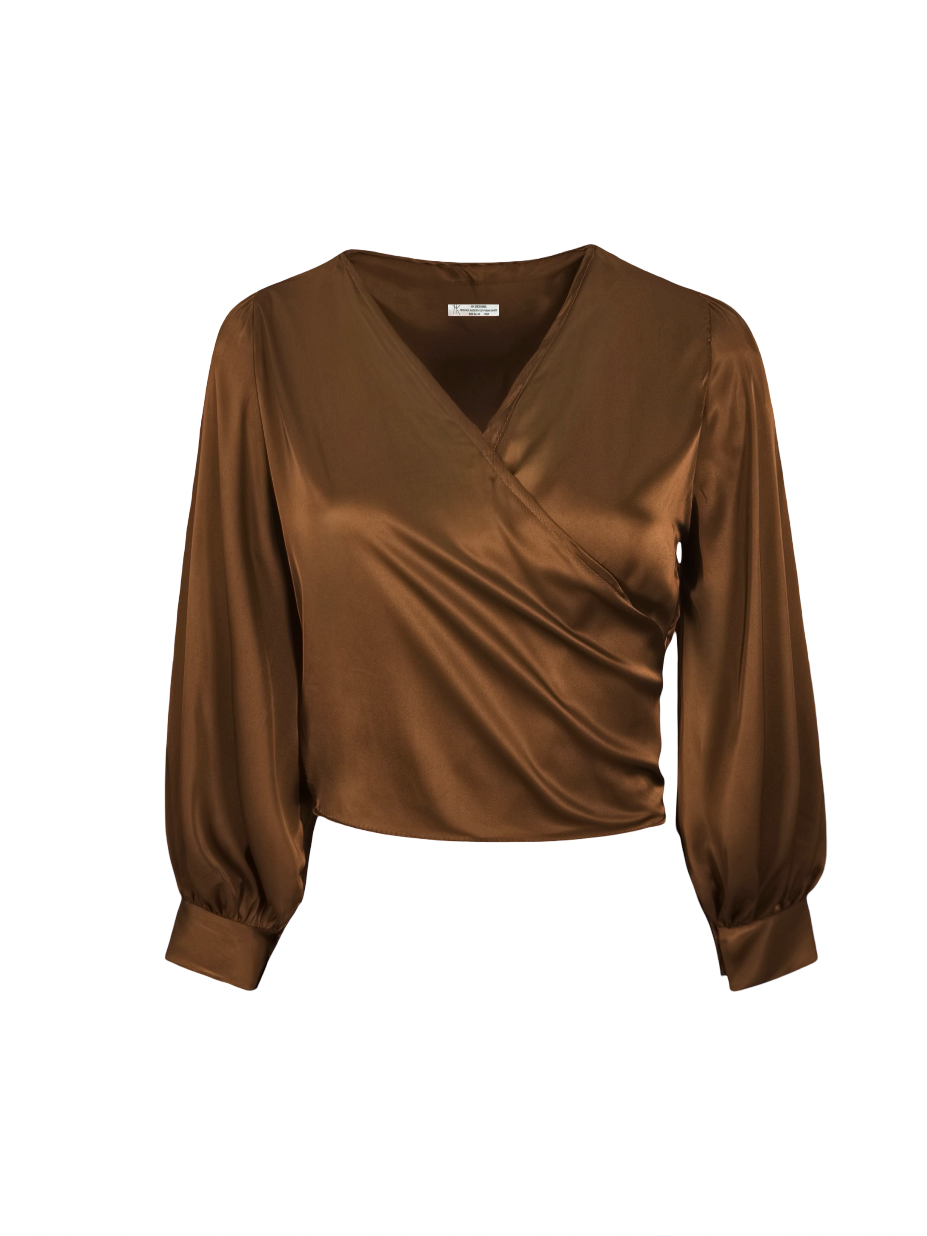 Cropped Wrap Silky Top