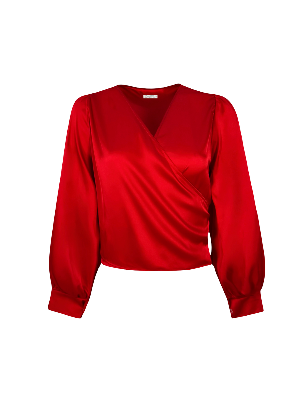 Cropped Wrap Silky Top