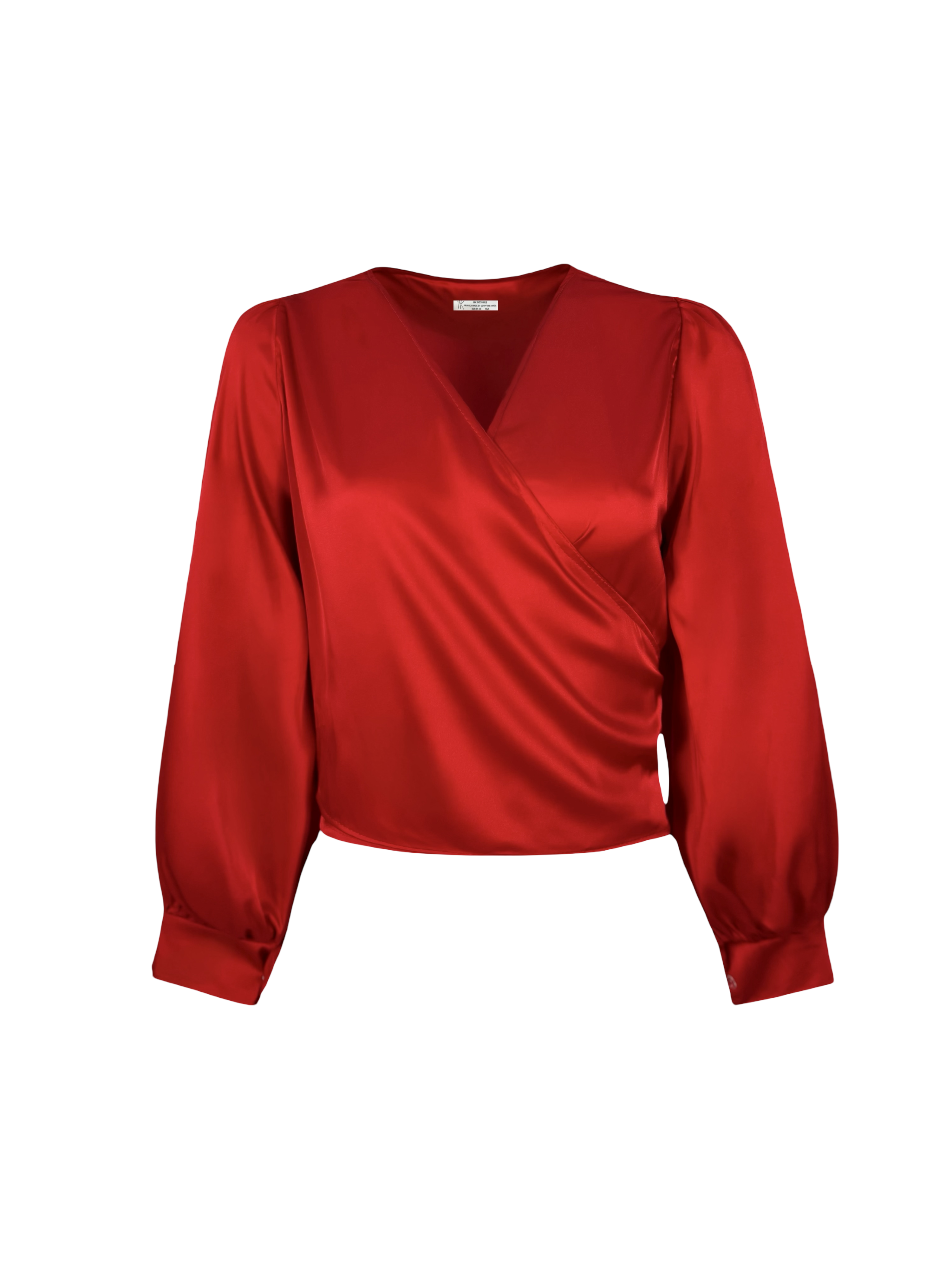 Cropped Wrap Silky Top