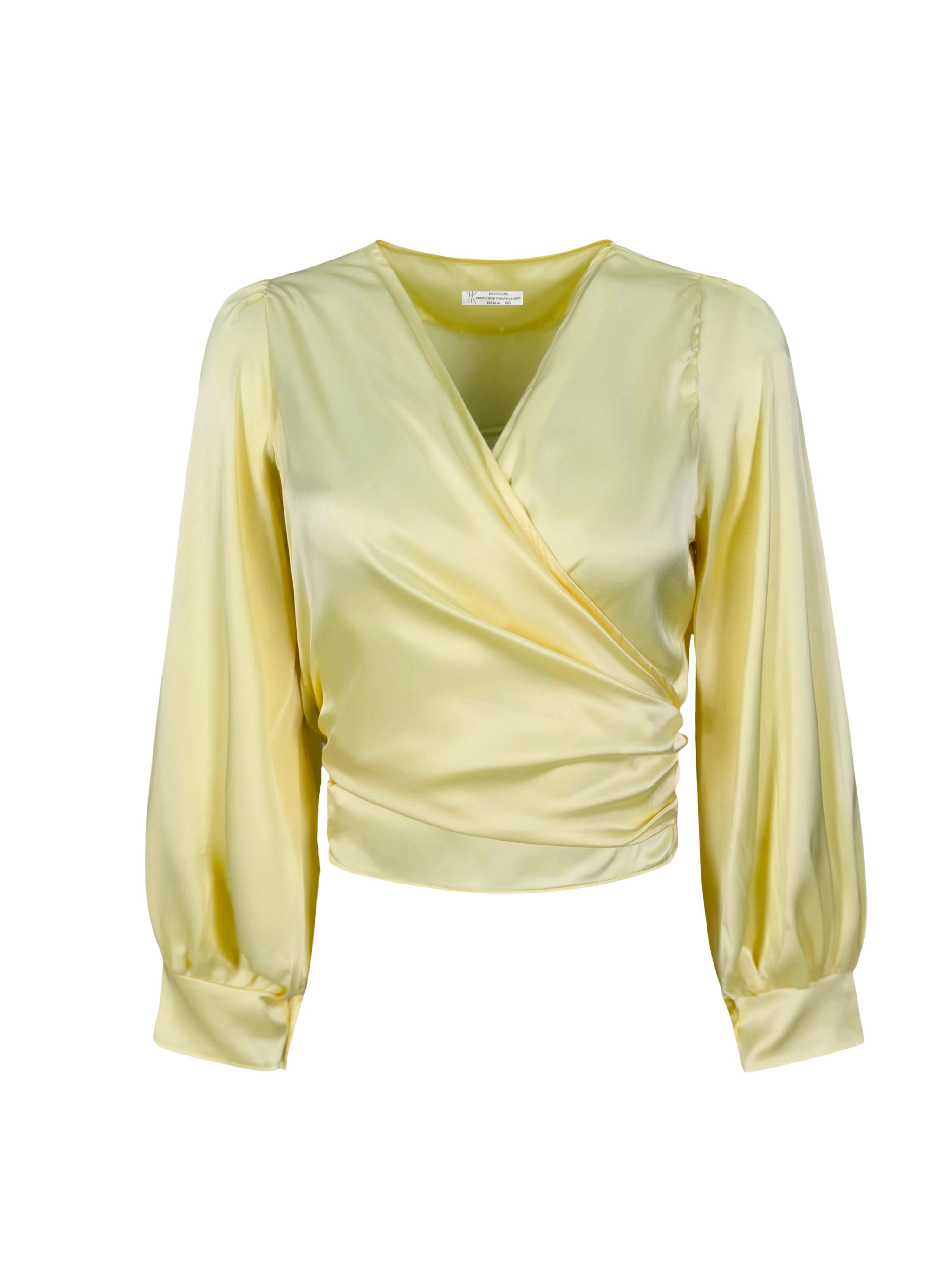 Cropped Wrap Silky Top