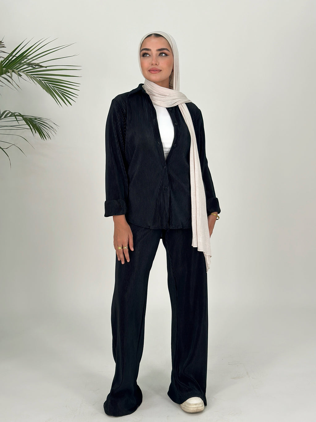 Plisse Set Pants