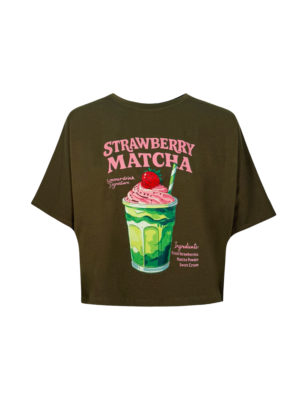 Strawberry Matcha Half T-Shirt