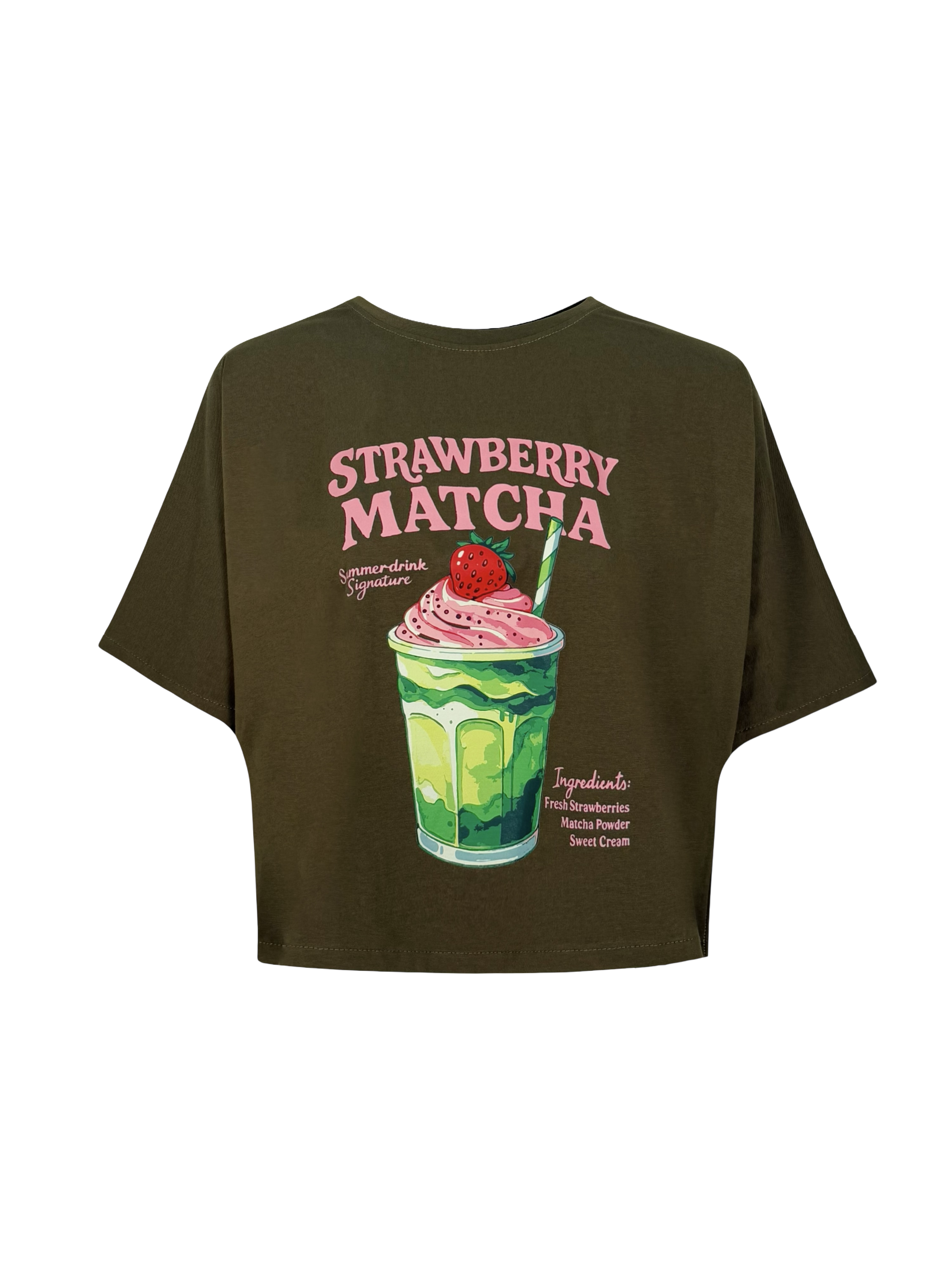 Strawberry Matcha Half T-Shirt