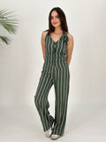 Fiore Stripped Set Pants Olive
