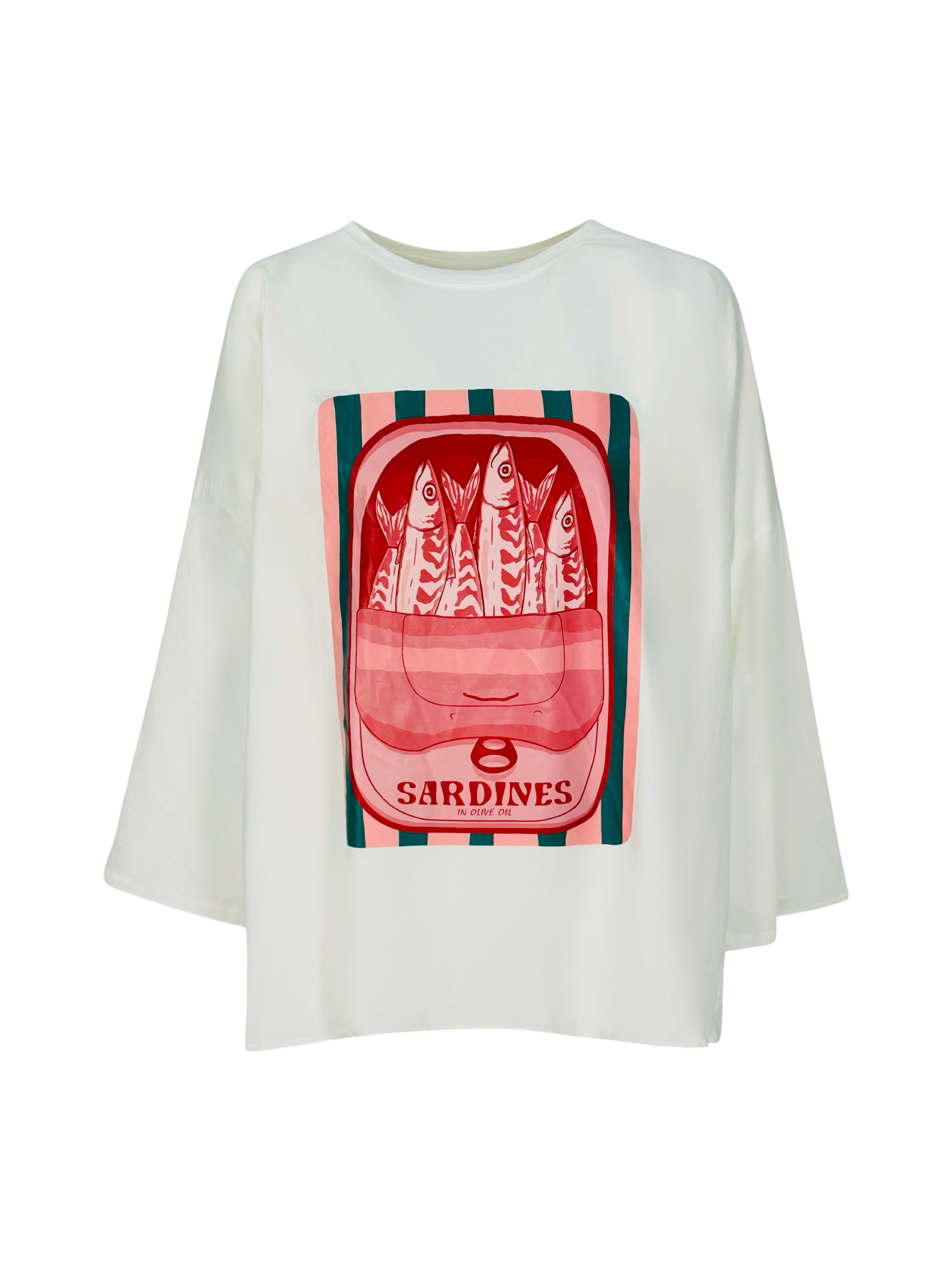 Cream Sardines Long T-Shirt