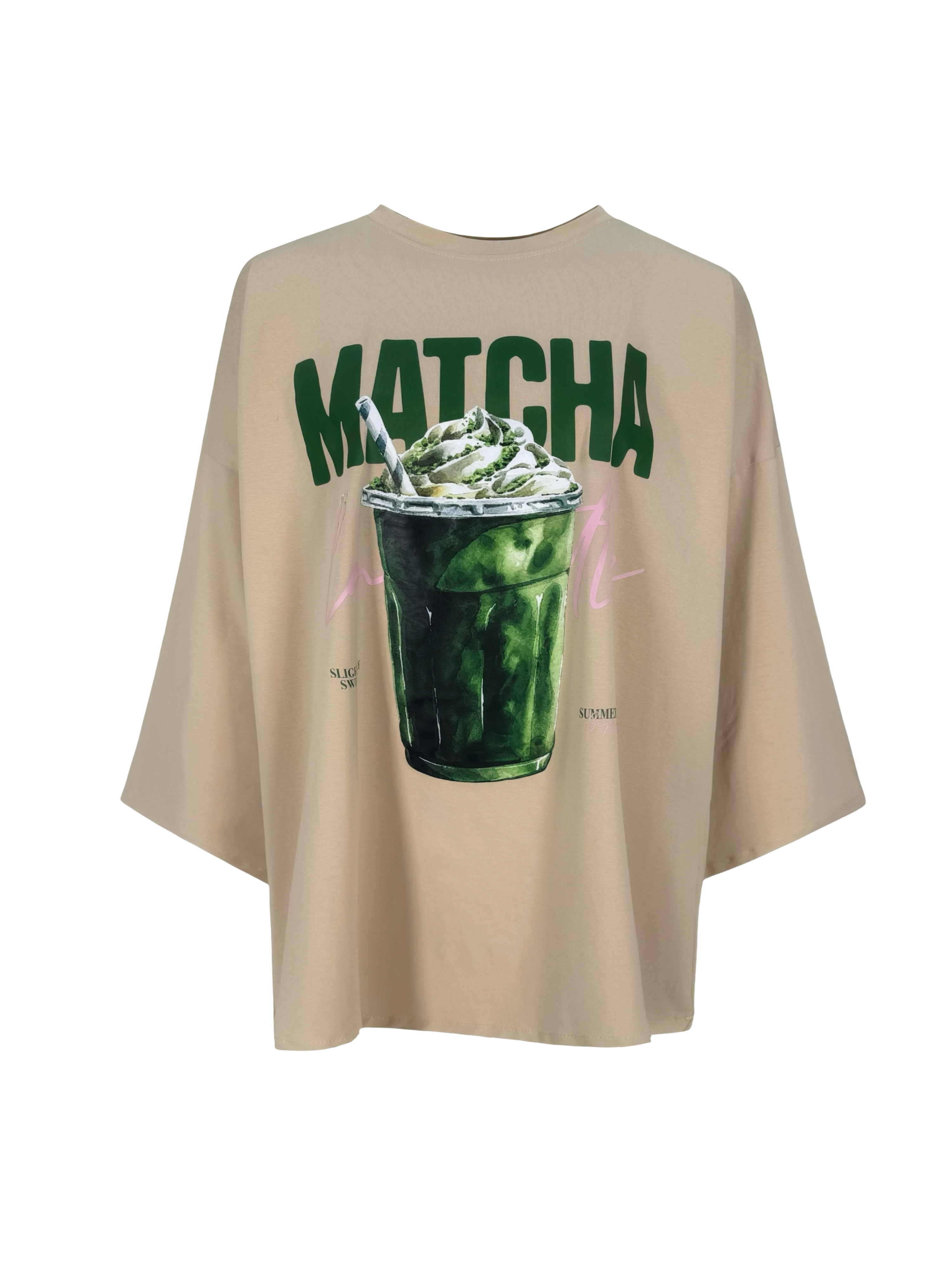 Oatmeal Matcha Long T-Shirt