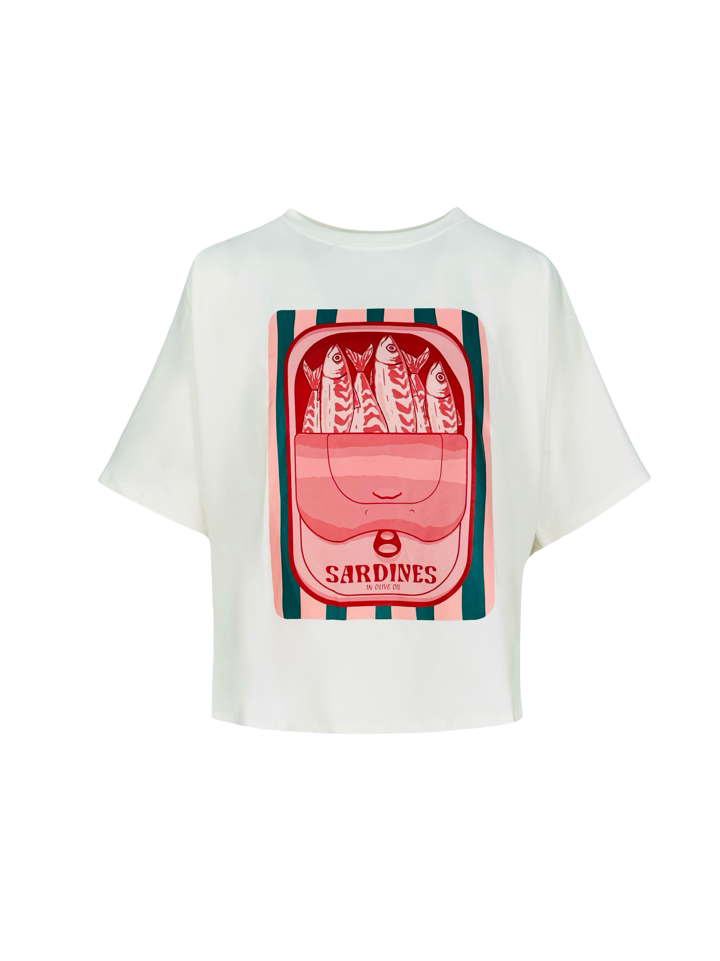 Cream Sardines Half T-Shirt