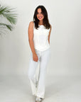 Ribbed Corset Set Pants Cream