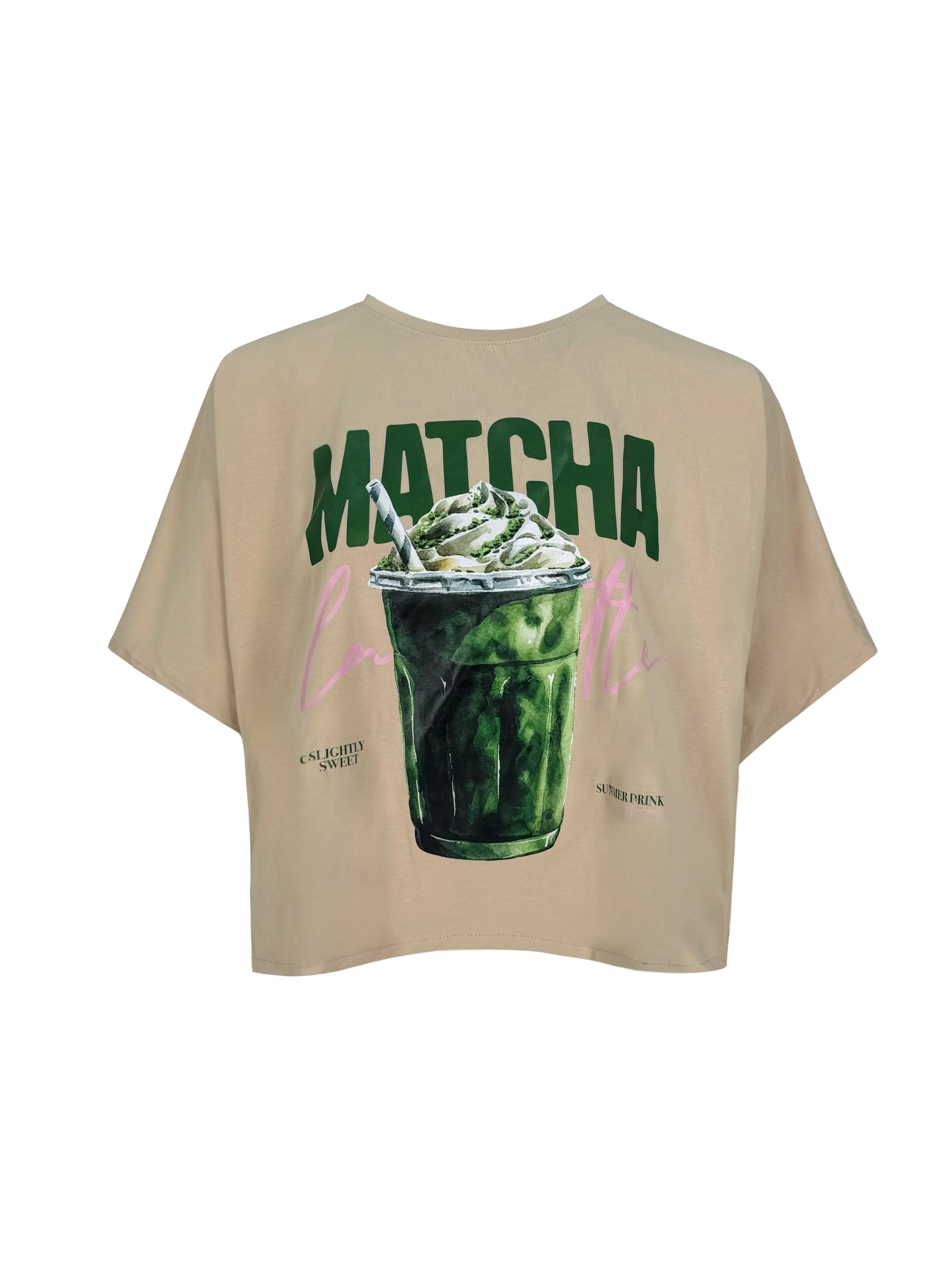 Oatmeal Matcha Half T-Shirt