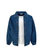 Puffed Denim Jacket Blue