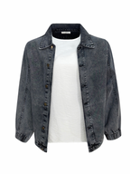 Puffed Denim Jacket Heather Grey