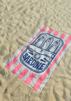 Microfiber Towel Pink Sardines