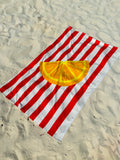 Microfiber Towel Red Lemons